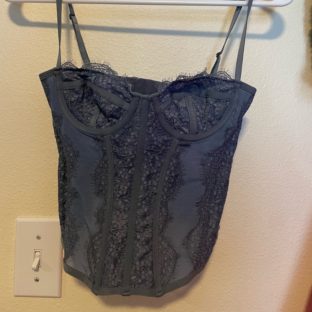 Urban outfitters modern love corset- blue